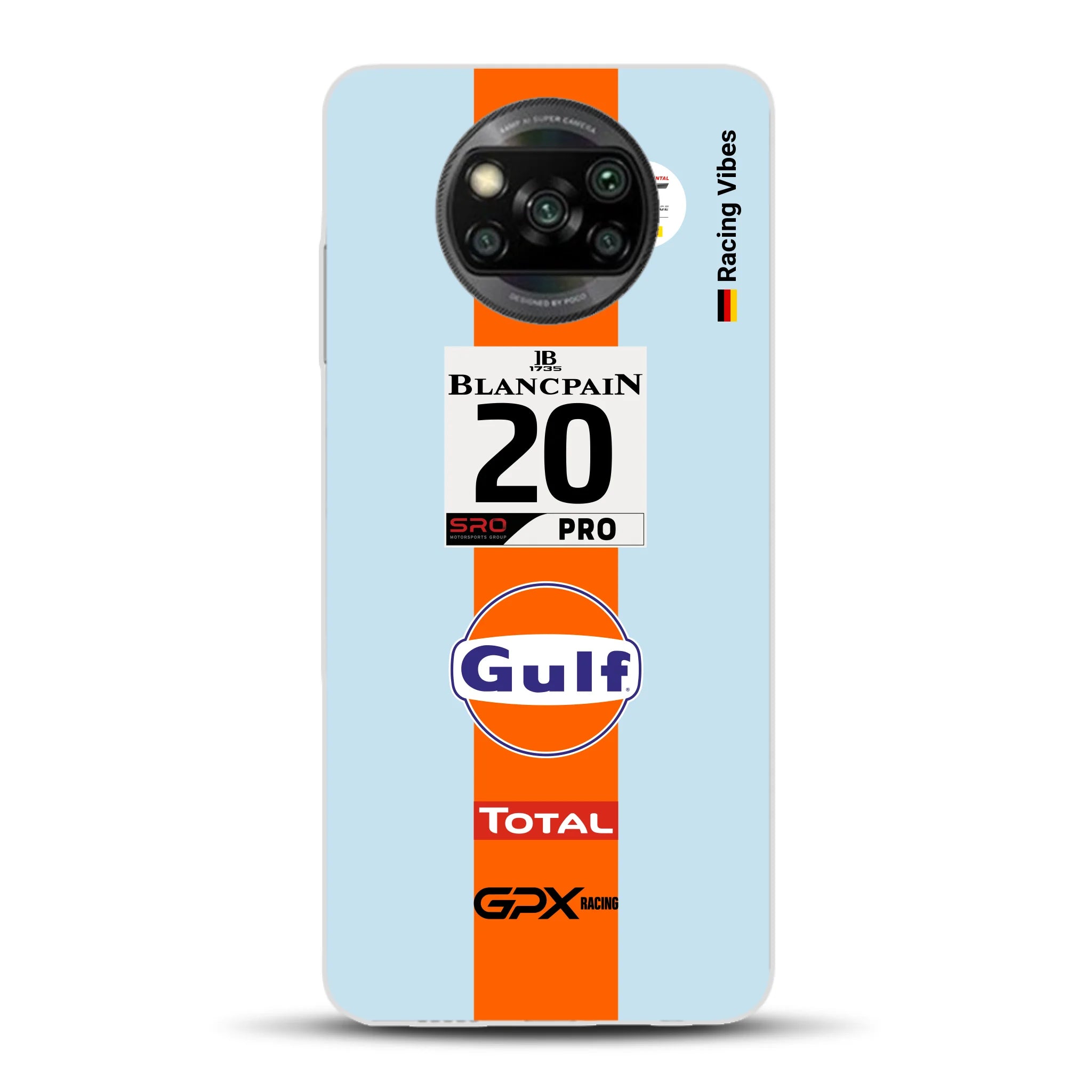 Gulf Porsche GT Livery - Individuelle Handyhülle für Xiaomi