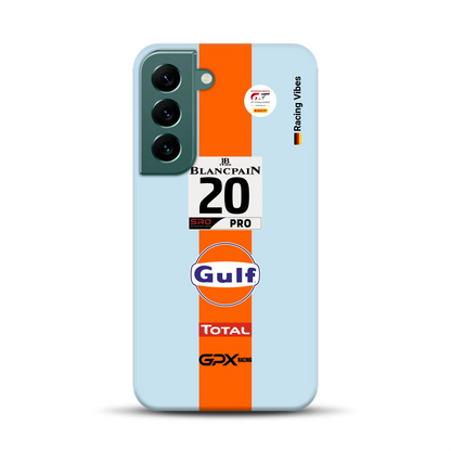 Gulf Porsche GT Livery – Custodia premium personalizzata per Samsung