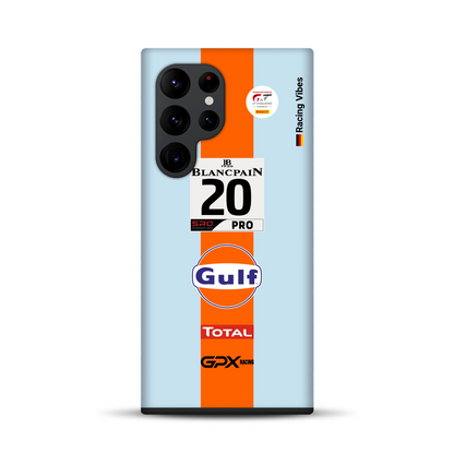 Gulf Porsche GT Livery – Custodia premium personalizzata per Samsung