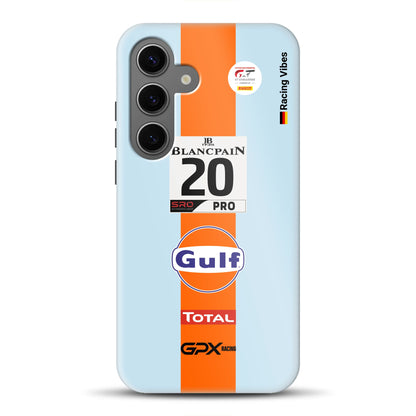 Gulf Porsche GT Livery – Custodia premium personalizzata per Samsung