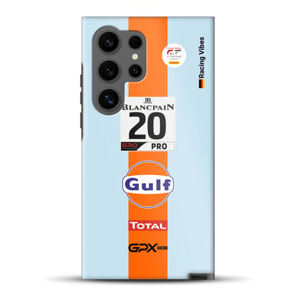 Gulf Porsche GT Livery – Custodia premium personalizzata per Samsung
