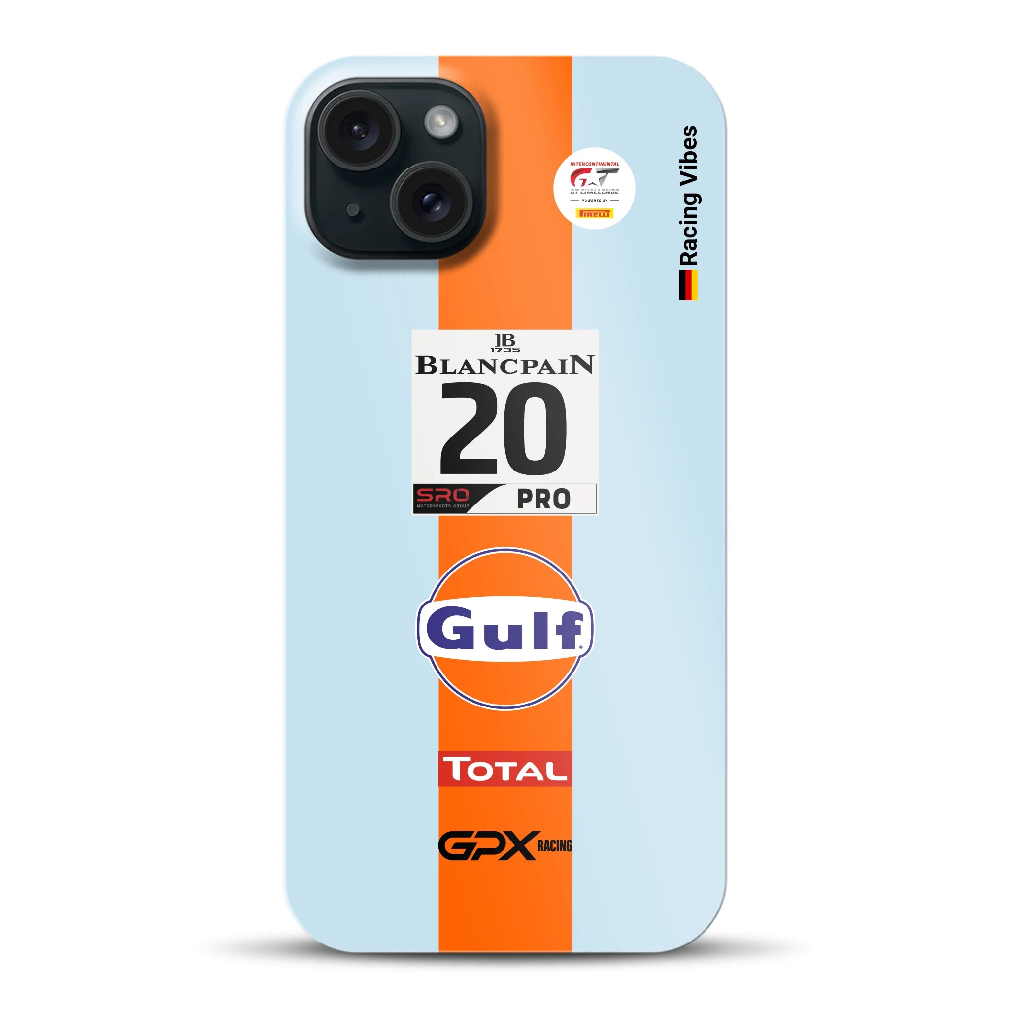 Gulf Porsche GT Livery - Individuelle Hardcase Hülle für iPhone