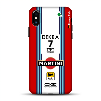 155 V6 TI #7 Nannini Alfa Corse DTM 1995 Livery - Individuelle Premium Hülle für iPhone