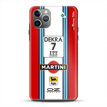 155 V6 TI #7 Nannini Alfa Corse DTM 1995 Livery - Individuelle Premium Hülle für iPhone