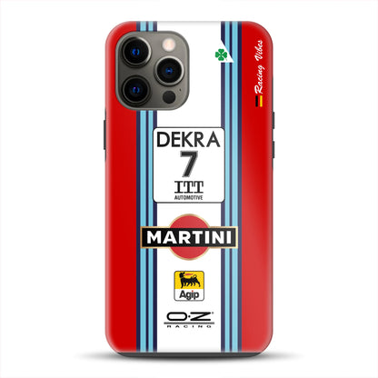 155 V6 TI #7 Nannini Alfa Corse DTM 1995 Livery - Individuelle Premium Hülle für iPhone