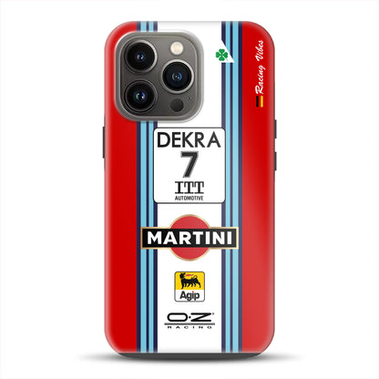 155 V6 TI #7 Nannini Alfa Corse DTM 1995 Livery - Individuelle Premium Hülle für iPhone