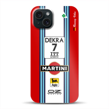155 V6 TI #7 Nannini Alfa Corse DTM 1995 Livery - Individuelle Premium Hülle für iPhone