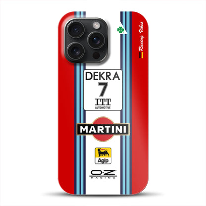 155 V6 TI #7 Nannini Alfa Corse DTM 1995 Livery - Individuelle Premium Hülle für iPhone