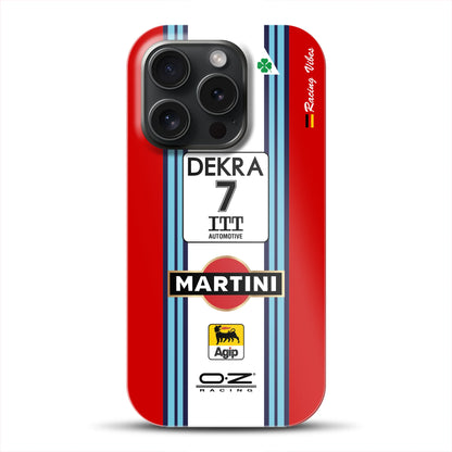155 V6 TI #7 Nannini Alfa Corse DTM 1995 Livery - Individuelle Premium Hülle für iPhone