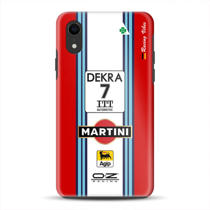 155 V6 TI #7 Nannini Alfa Corse DTM 1995 Livery - Individuelle Premium Hülle für iPhone