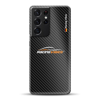 Carbon Style mit Logo Upload - Individuelle Hardcase Hülle für Samsung