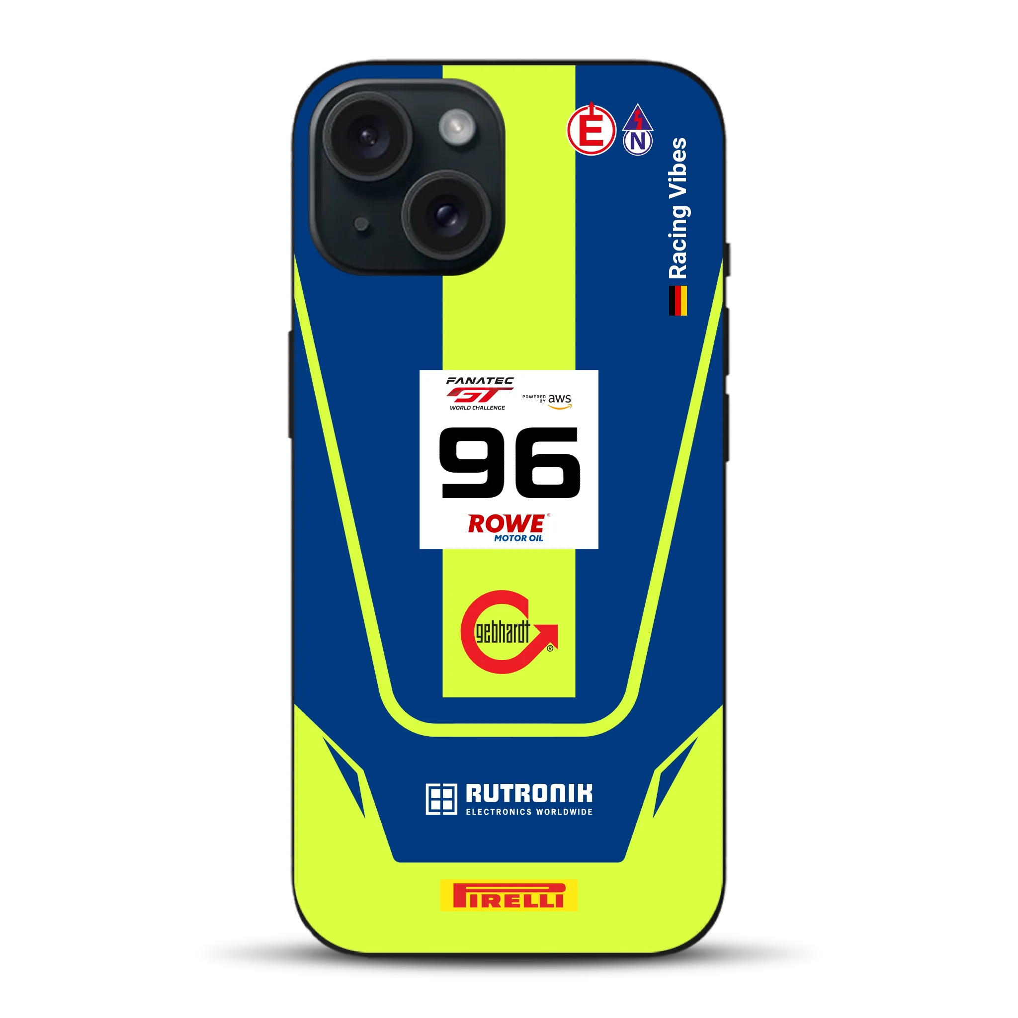 Porsche 911 GT3 R GTWC #96 Livery - Custodia per cellulare personalizzata per iPhone