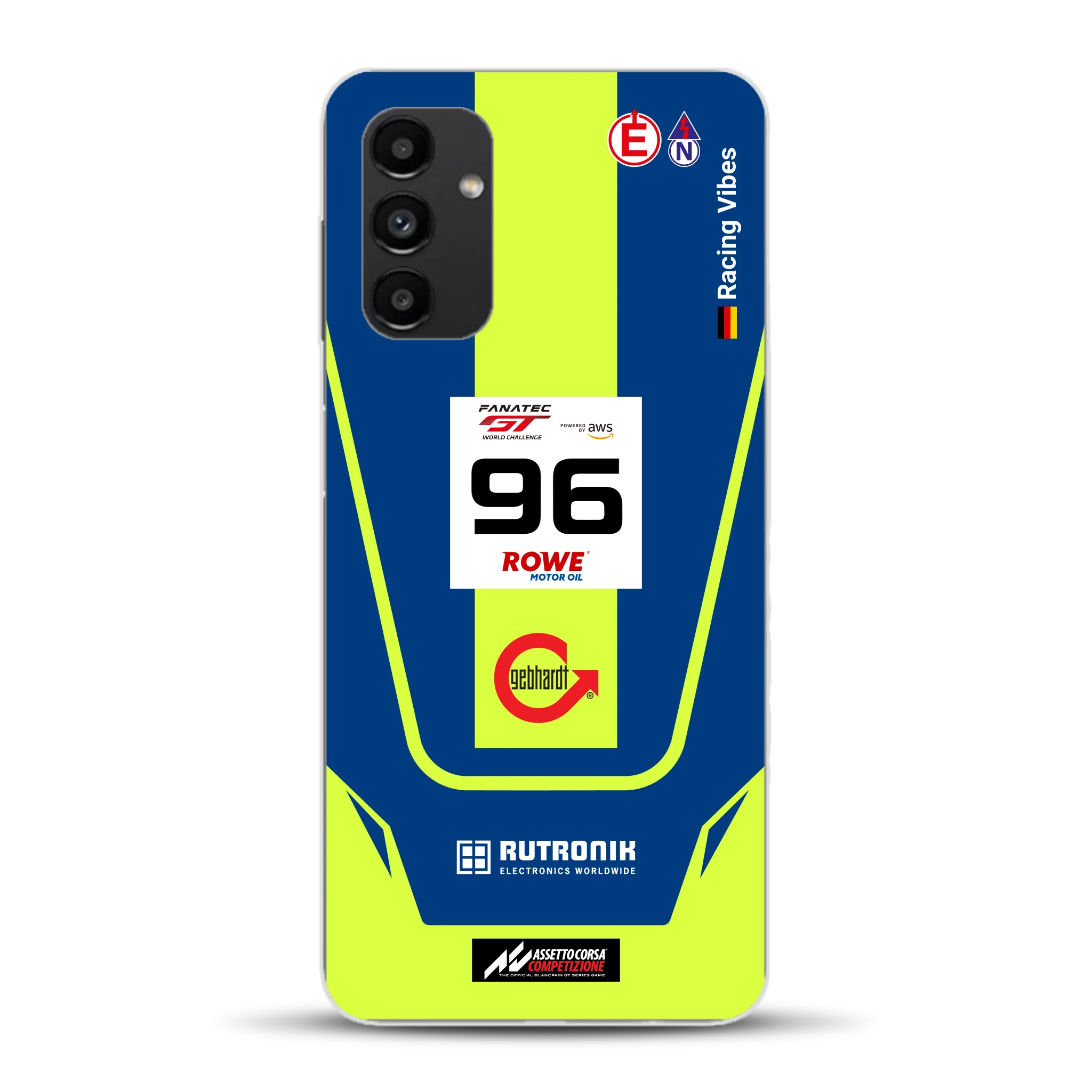 Porsche 911 GT3 R GTWC #96 Livery - Custodia per cellulare personalizzata per Samsung