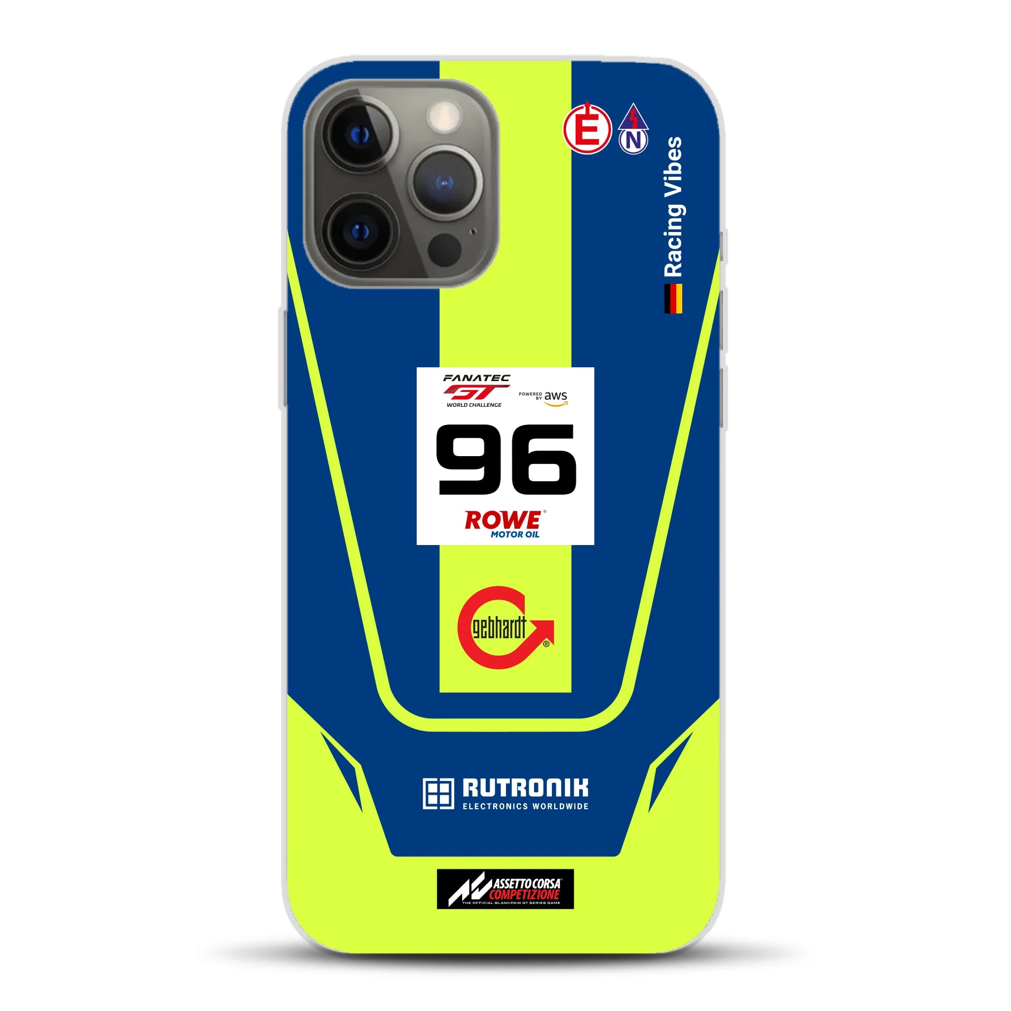 Porsche 911 GT3 R GTWC #96 Livery - Custom phone case for iPhone