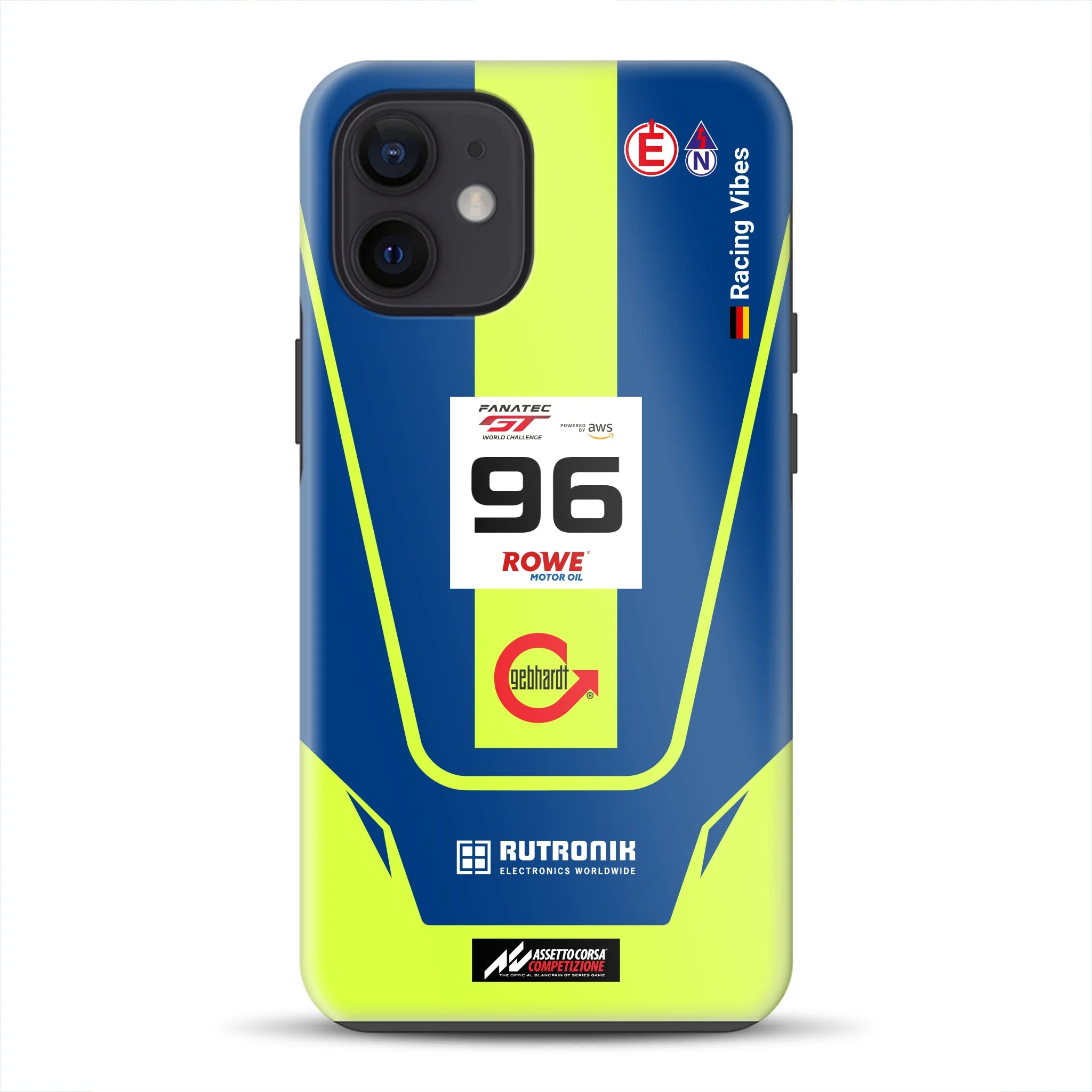 Porsche 911 GT3 R GTWC #96 Livery - Custodia premium personalizzata per iPhone