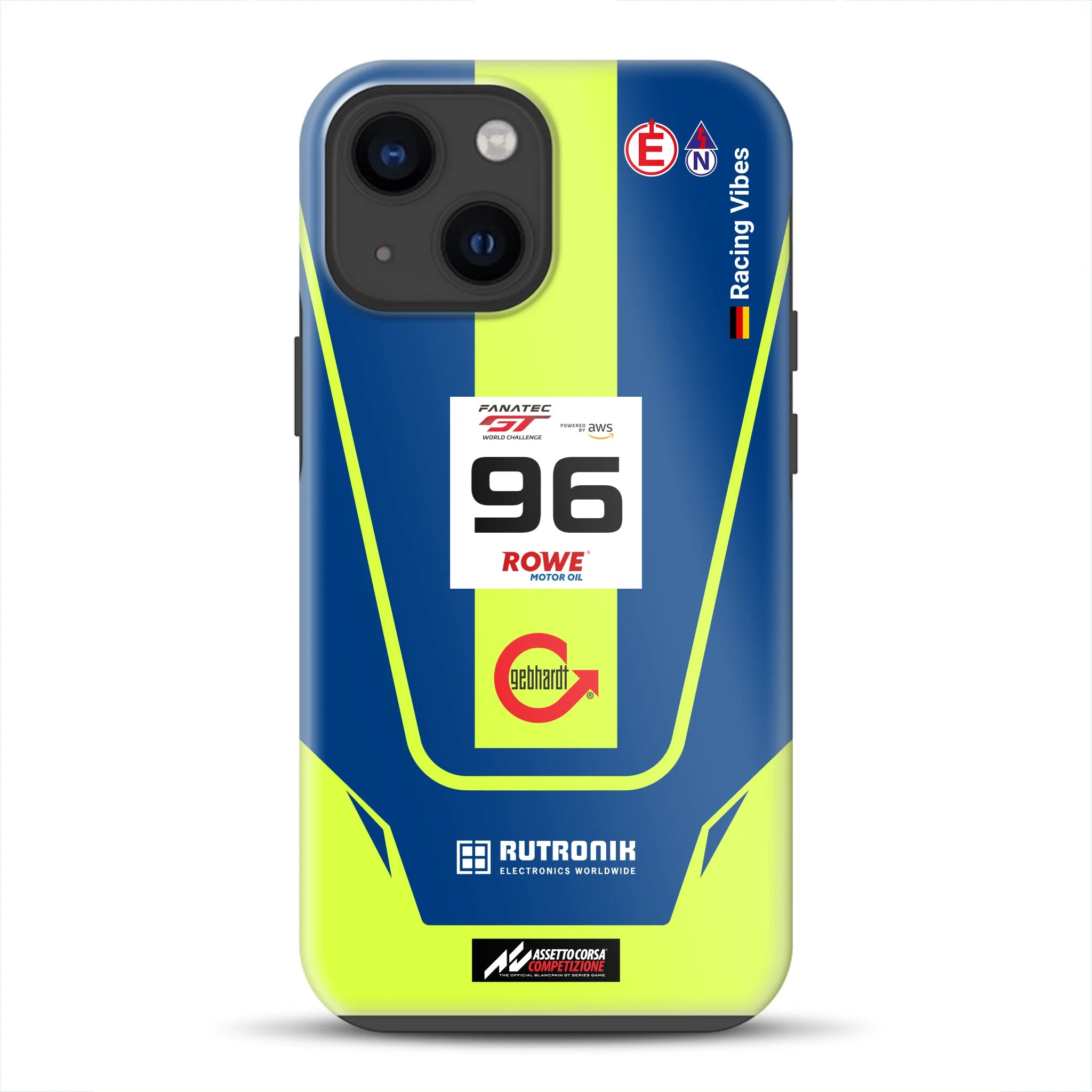 Porsche 911 GT3 R GTWC #96 Livery - Custodia premium personalizzata per iPhone