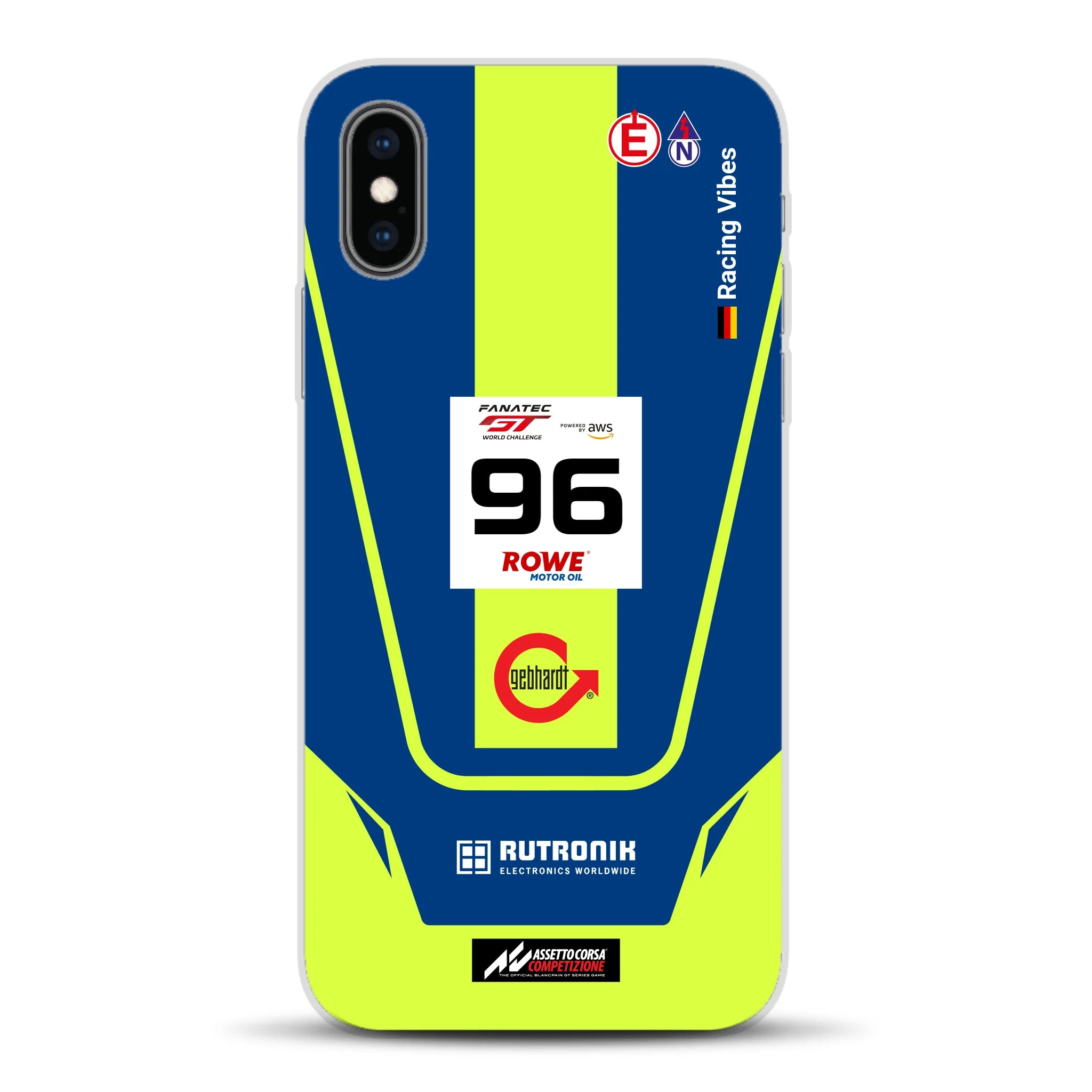 Porsche 911 GT3 R GTWC #96 Livery - Custom phone case for iPhone