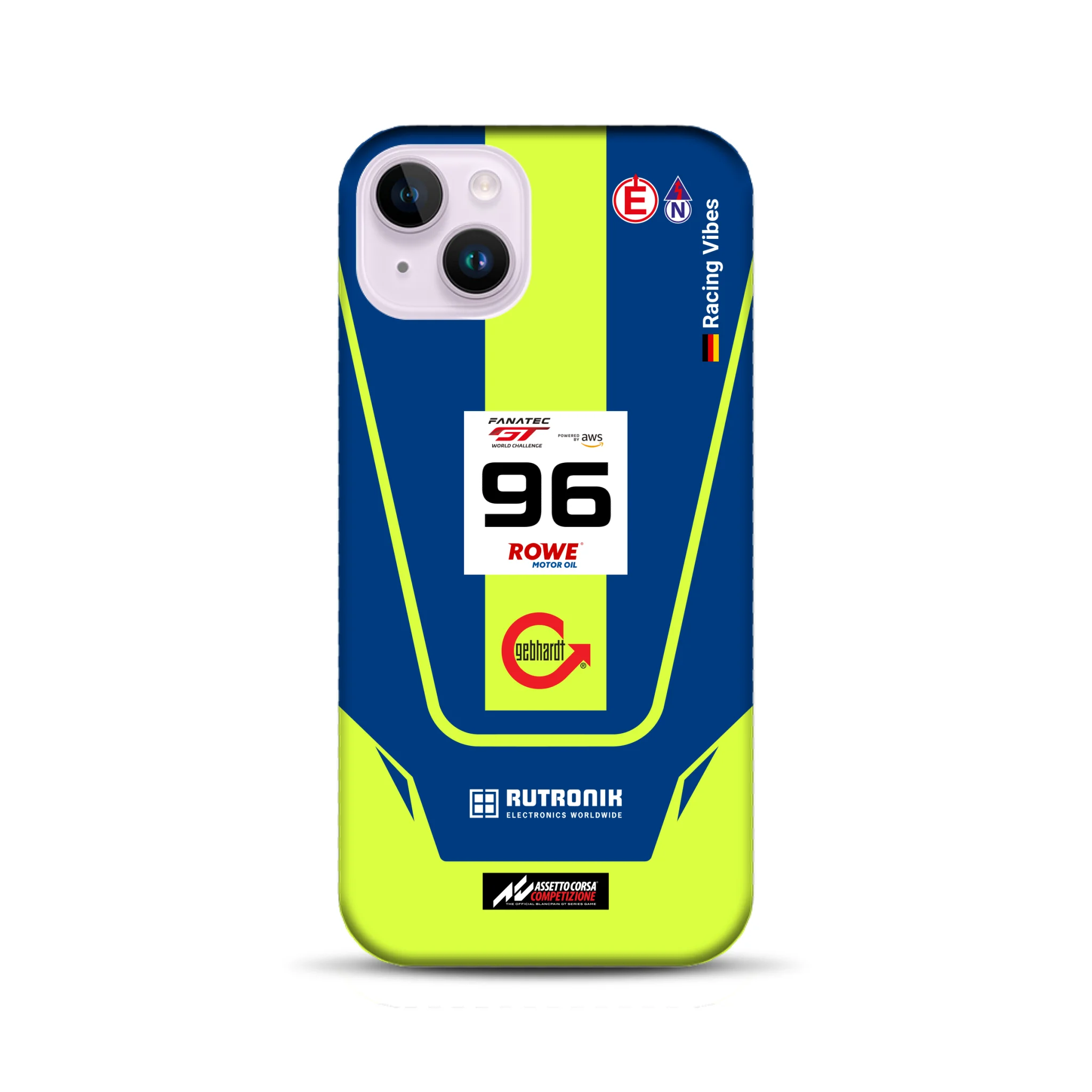 Porsche 911 GT3 R GTWC #96 Livery - Custodia premium personalizzata per iPhone