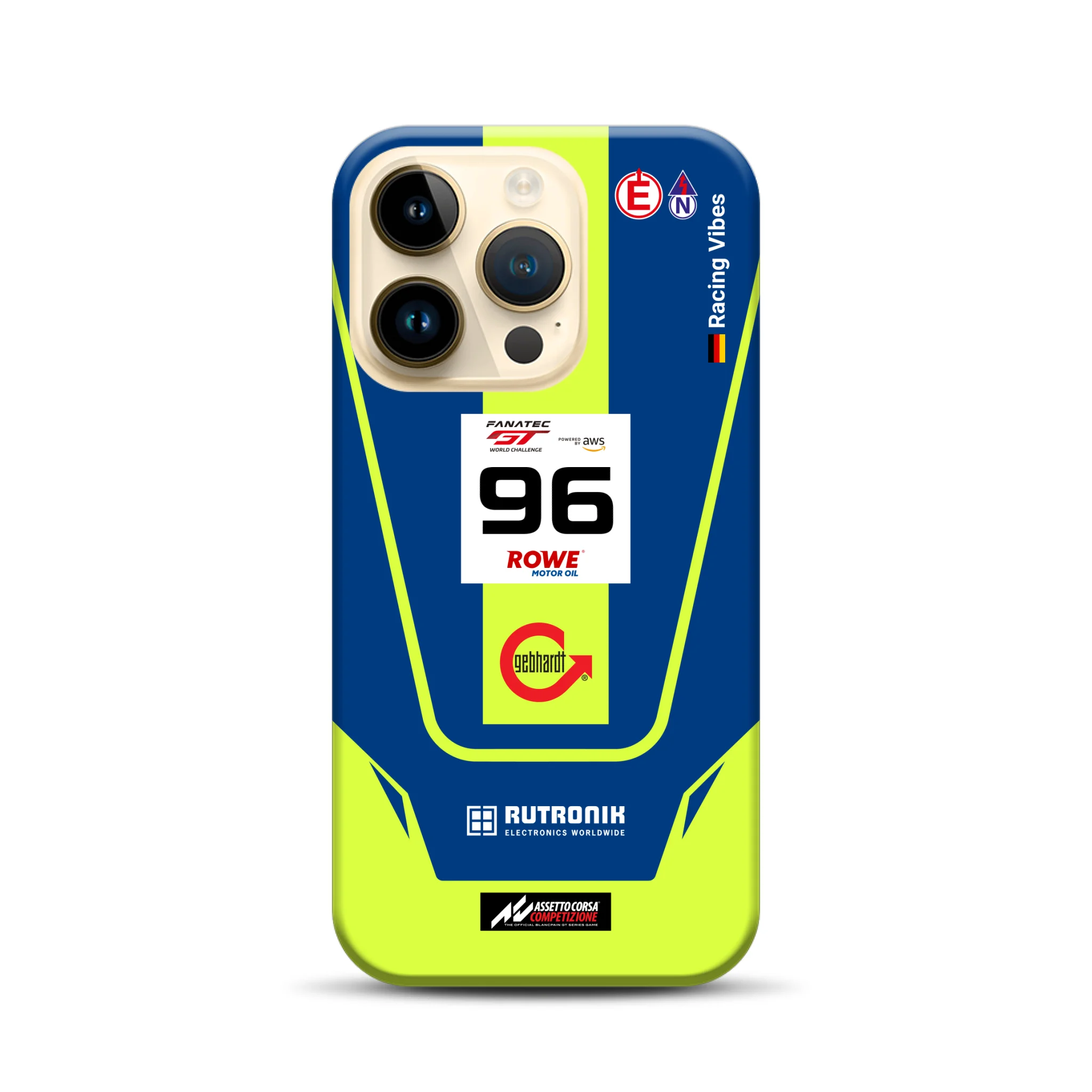 Porsche 911 GT3 R GTWC #96 Livery - Custodia premium personalizzata per iPhone