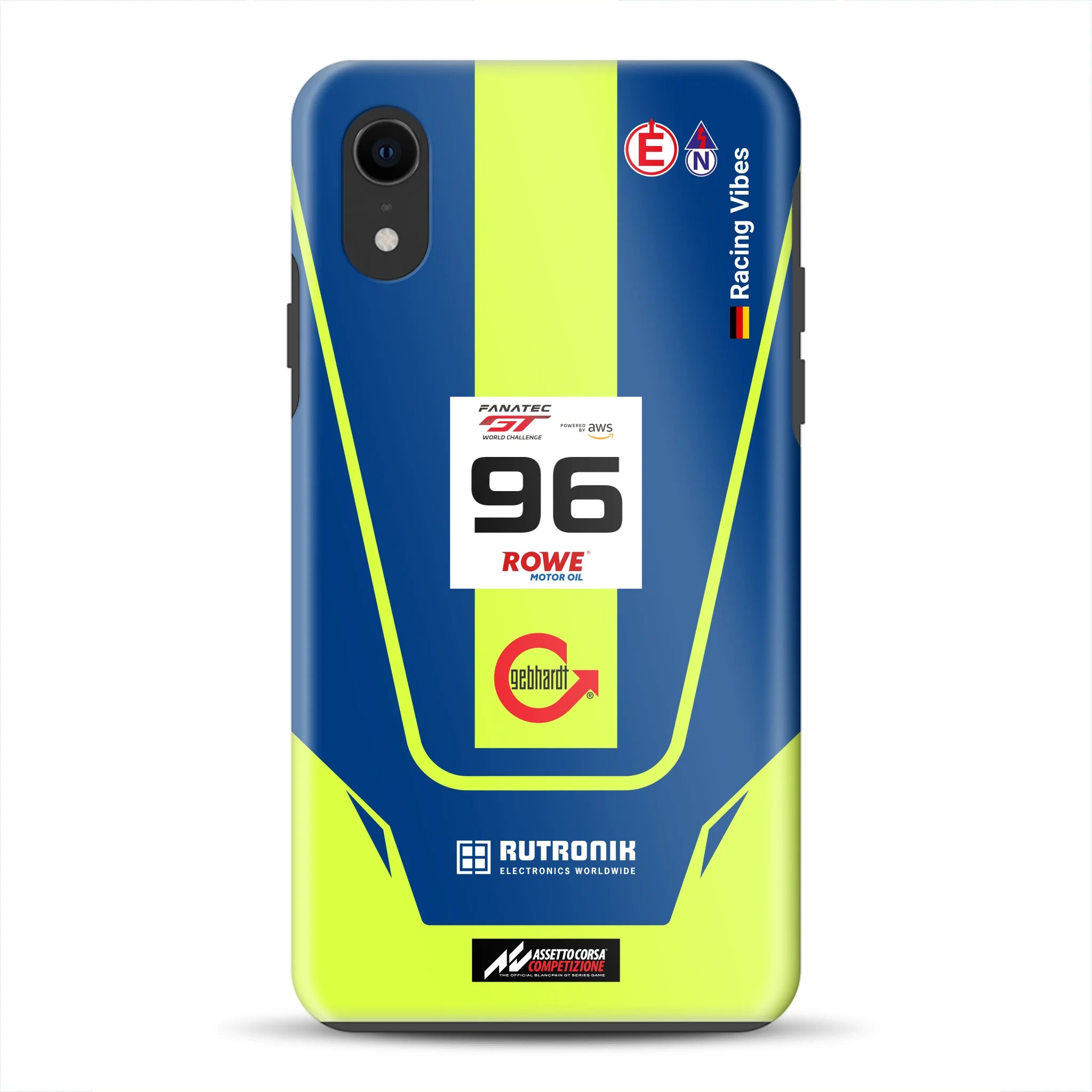 Porsche 911 GT3 R GTWC #96 Livery - Custodia premium personalizzata per iPhone