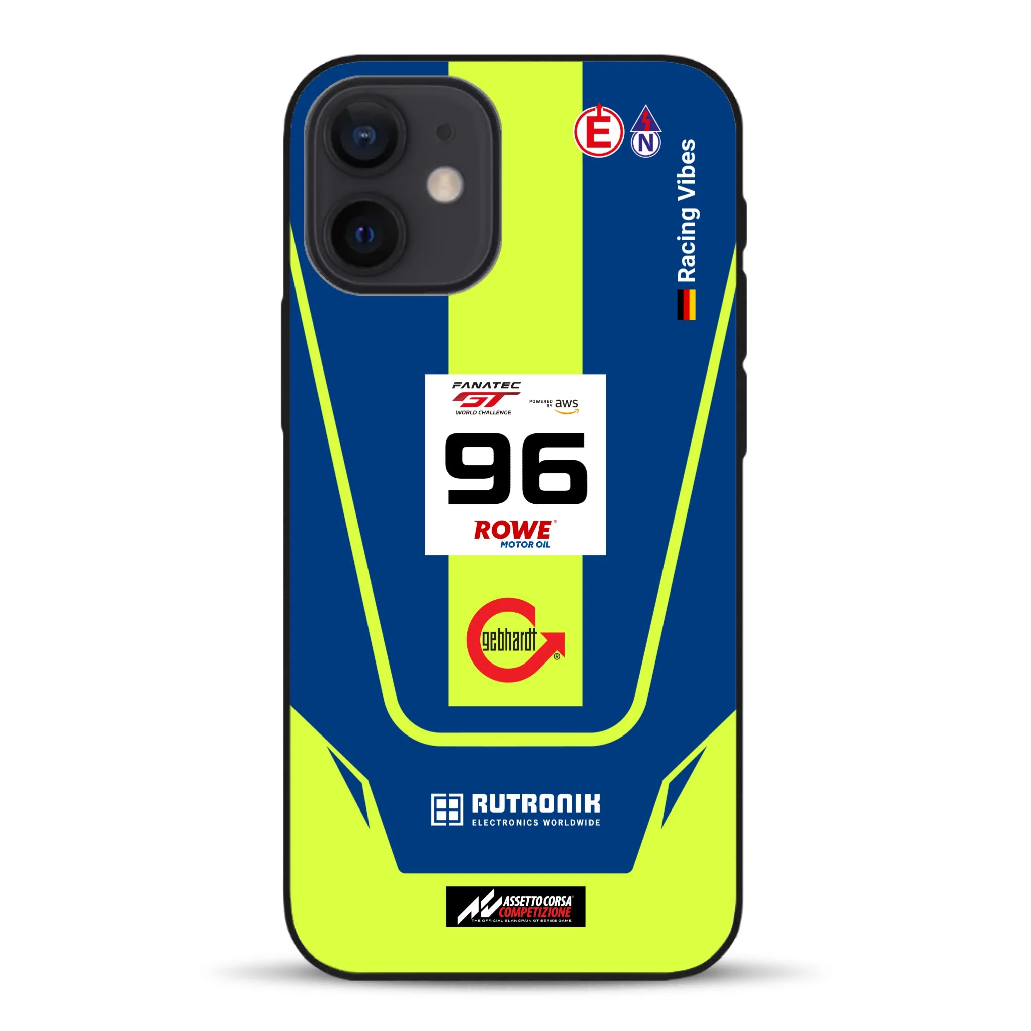 Porsche 911 GT3 R GTWC #96 Livery - Custodia per cellulare personalizzata per iPhone