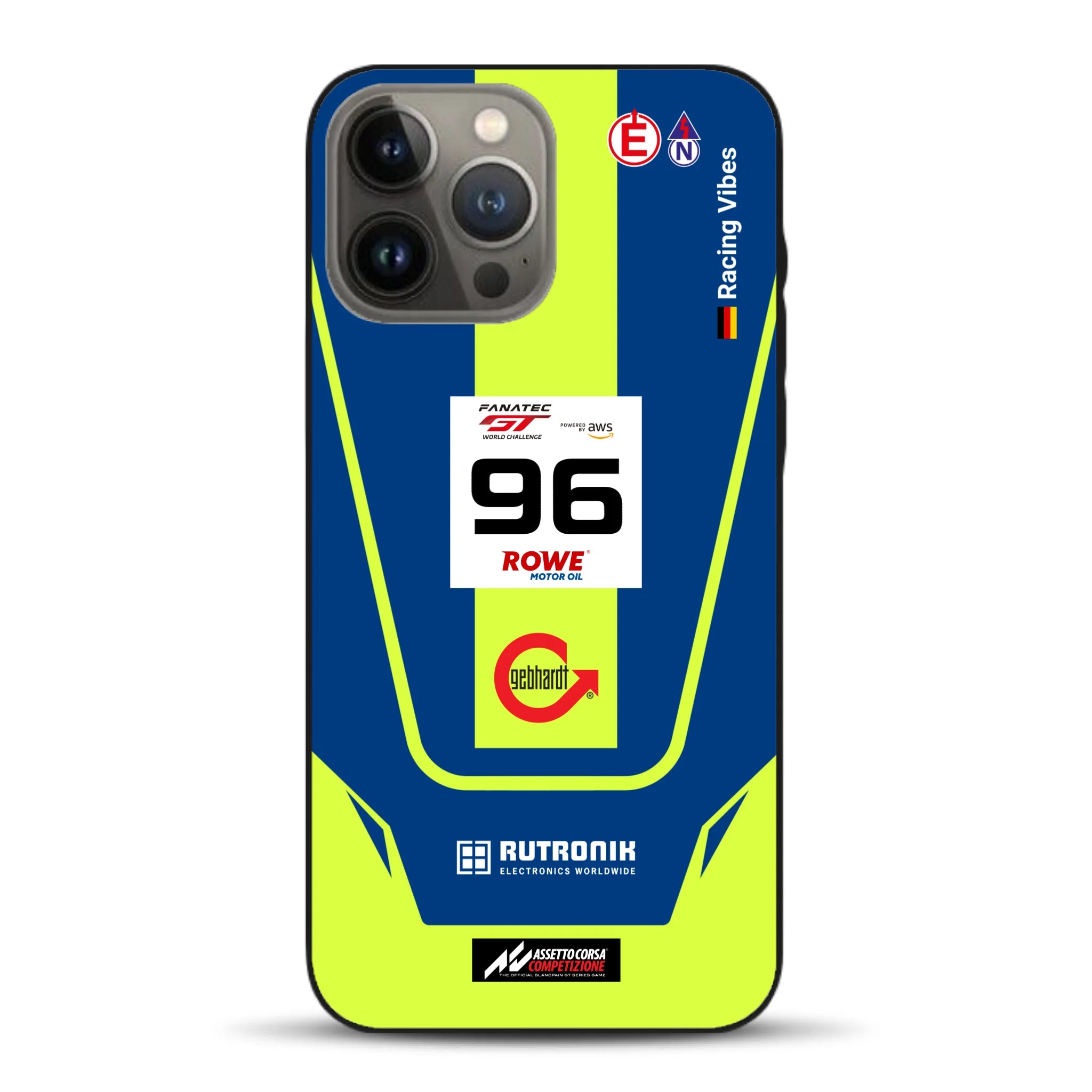 Porsche 911 GT3 R GTWC #96 Livery - Housse de téléphone portable personnalisée pour iPhone