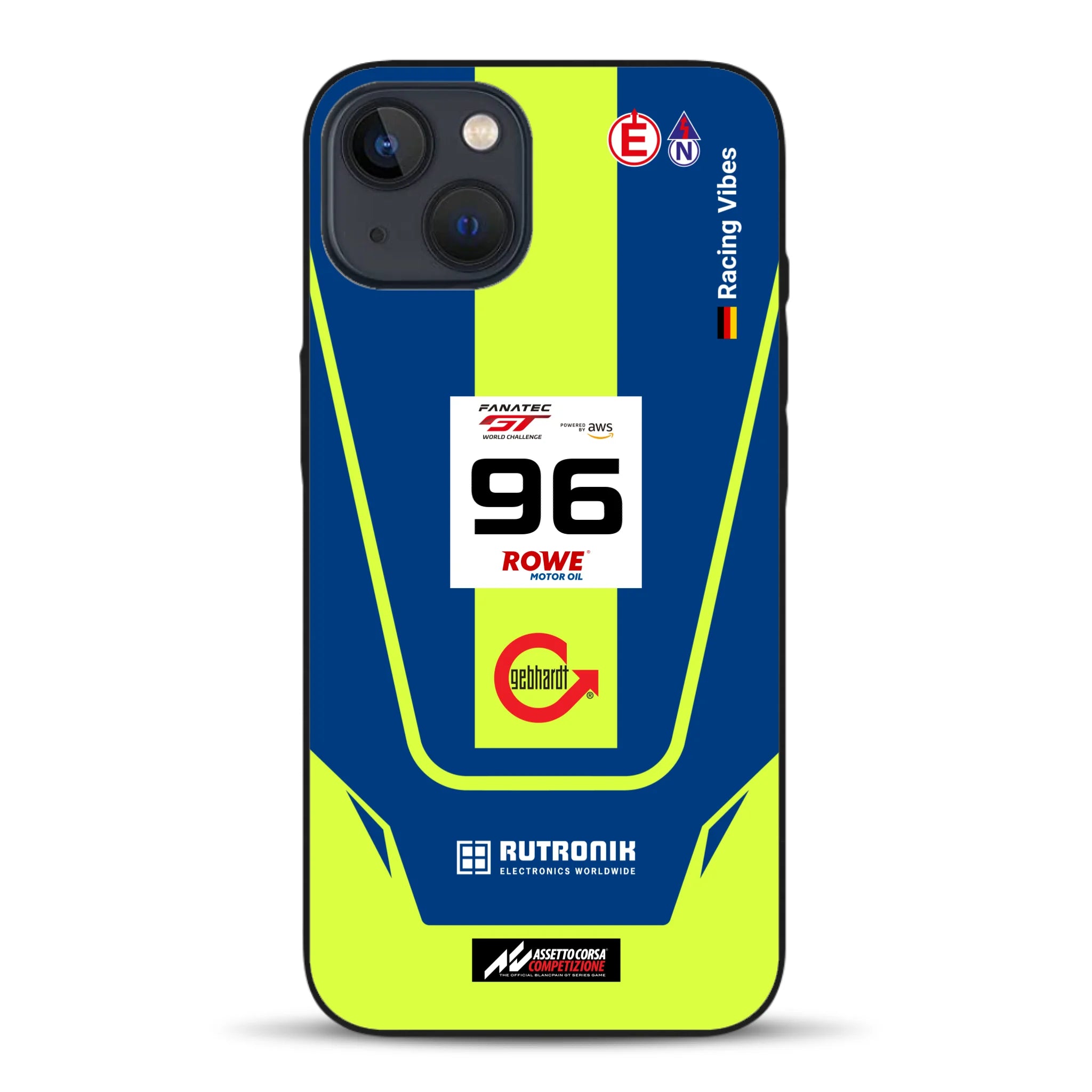 Porsche 911 GT3 R GTWC #96 Livery - Custodia per cellulare personalizzata per iPhone
