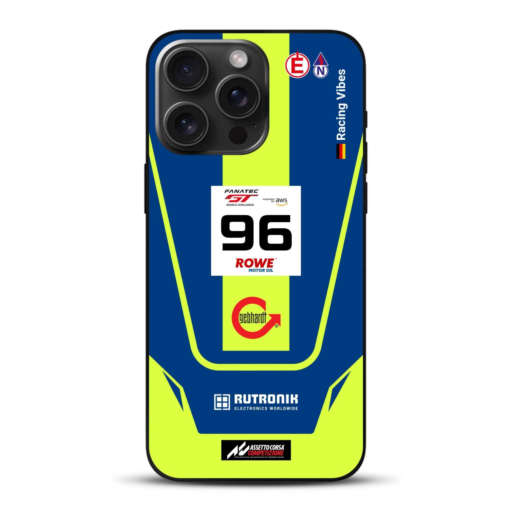 Porsche 911 GT3 R GTWC #96 Livery - Custom phone case for iPhone