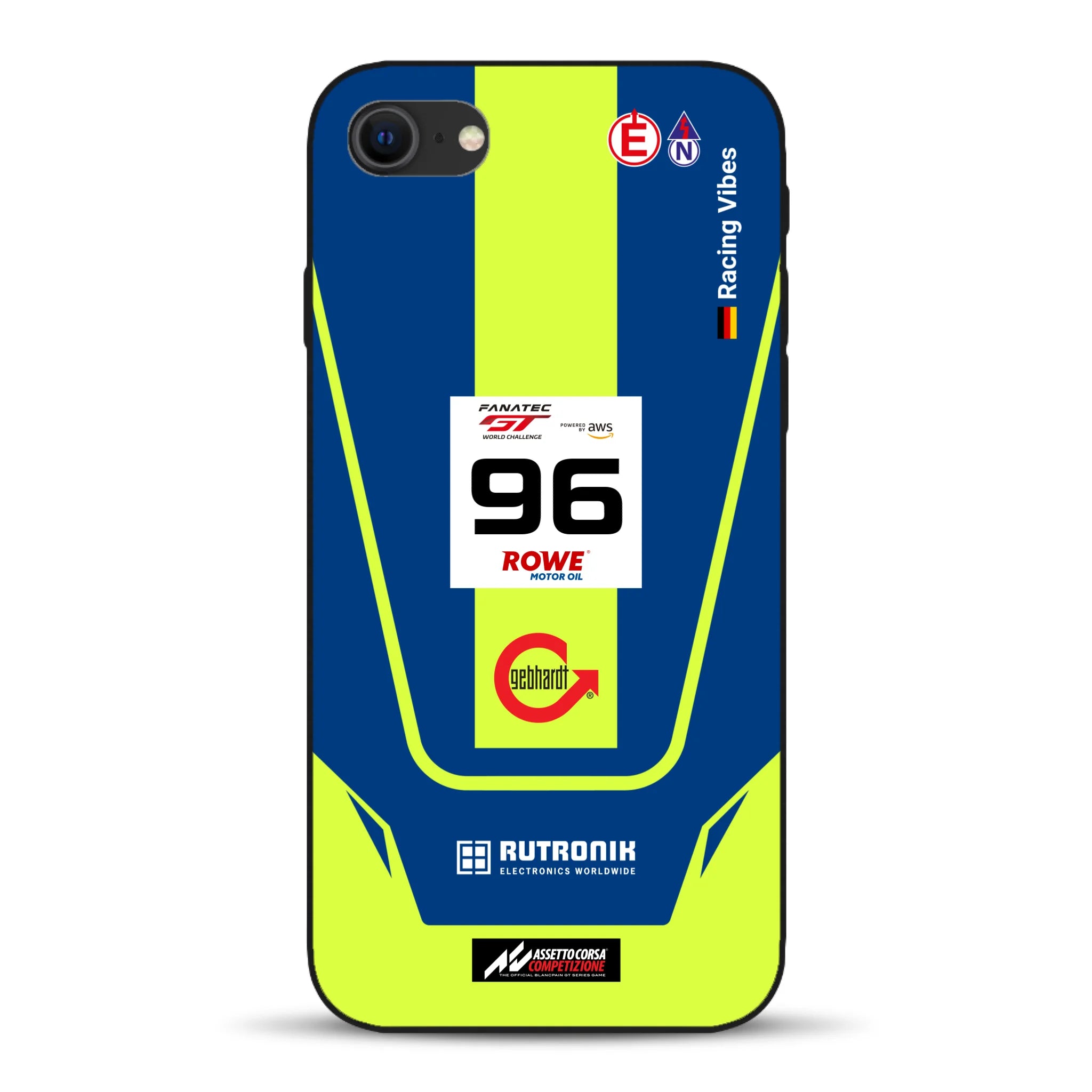 Porsche 911 GT3 R GTWC #96 Livery - Custodia per cellulare personalizzata per iPhone