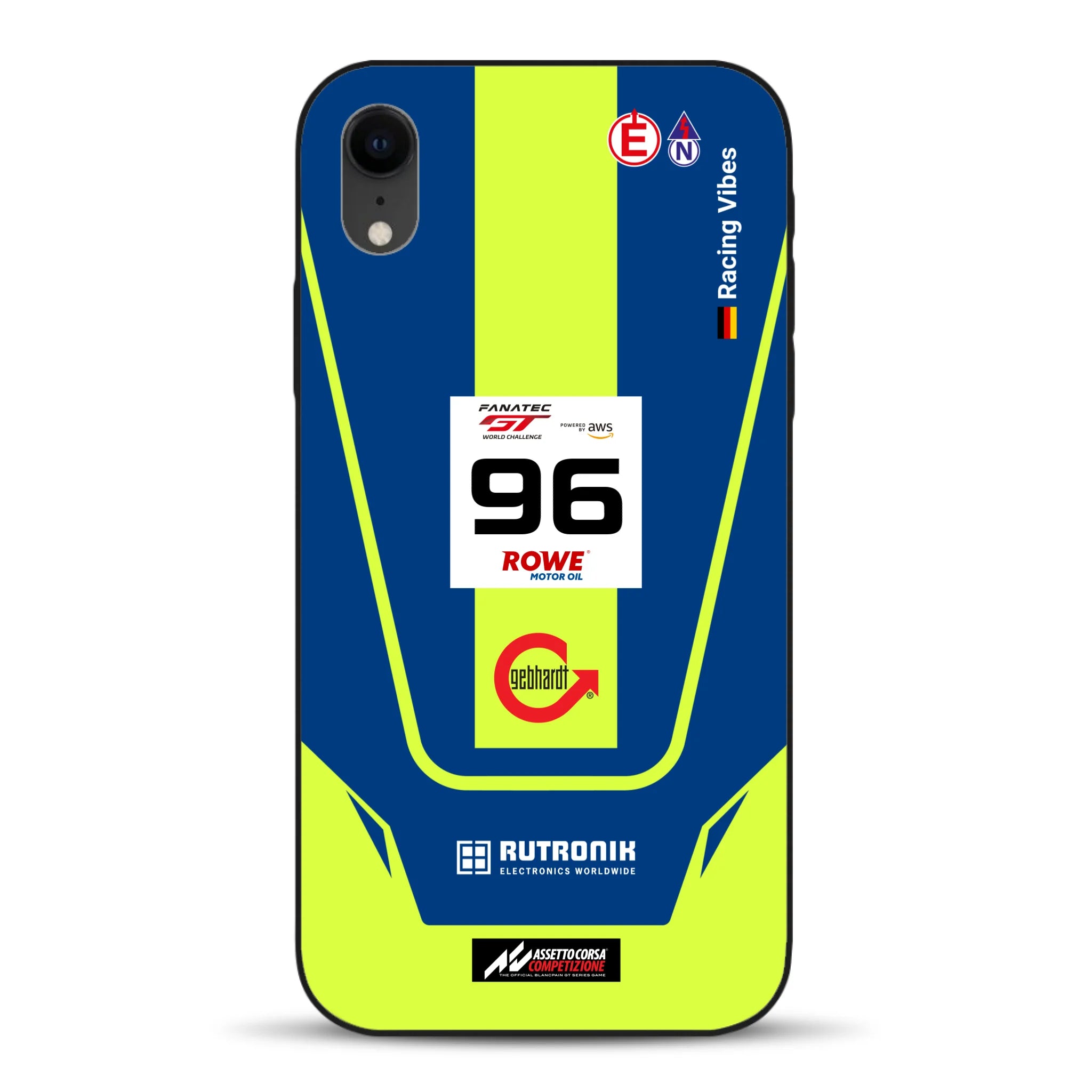 Porsche 911 GT3 R GTWC #96 Livery - Housse de téléphone portable personnalisée pour iPhone