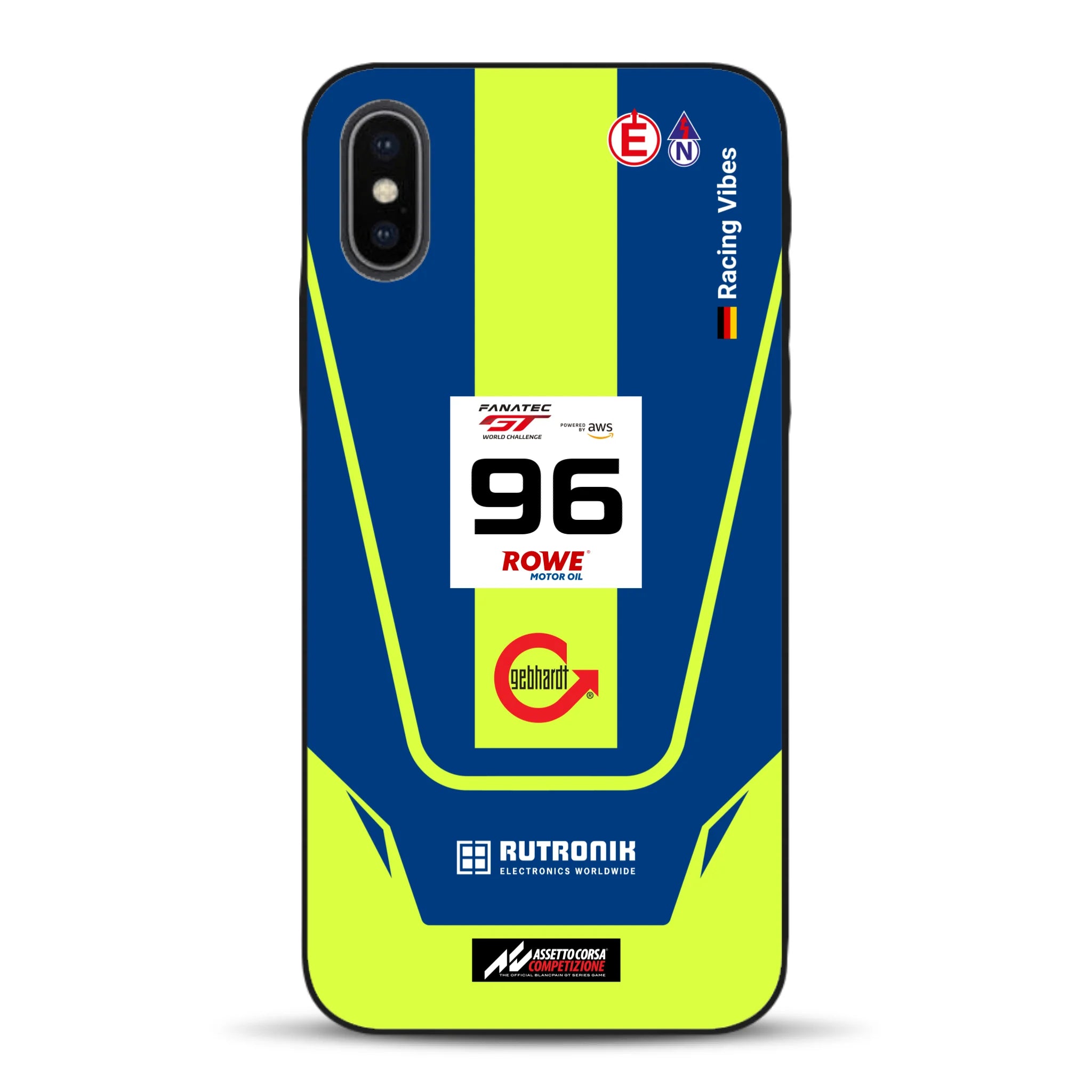 Porsche 911 GT3 R GTWC #96 Livery - Custom phone case for iPhone