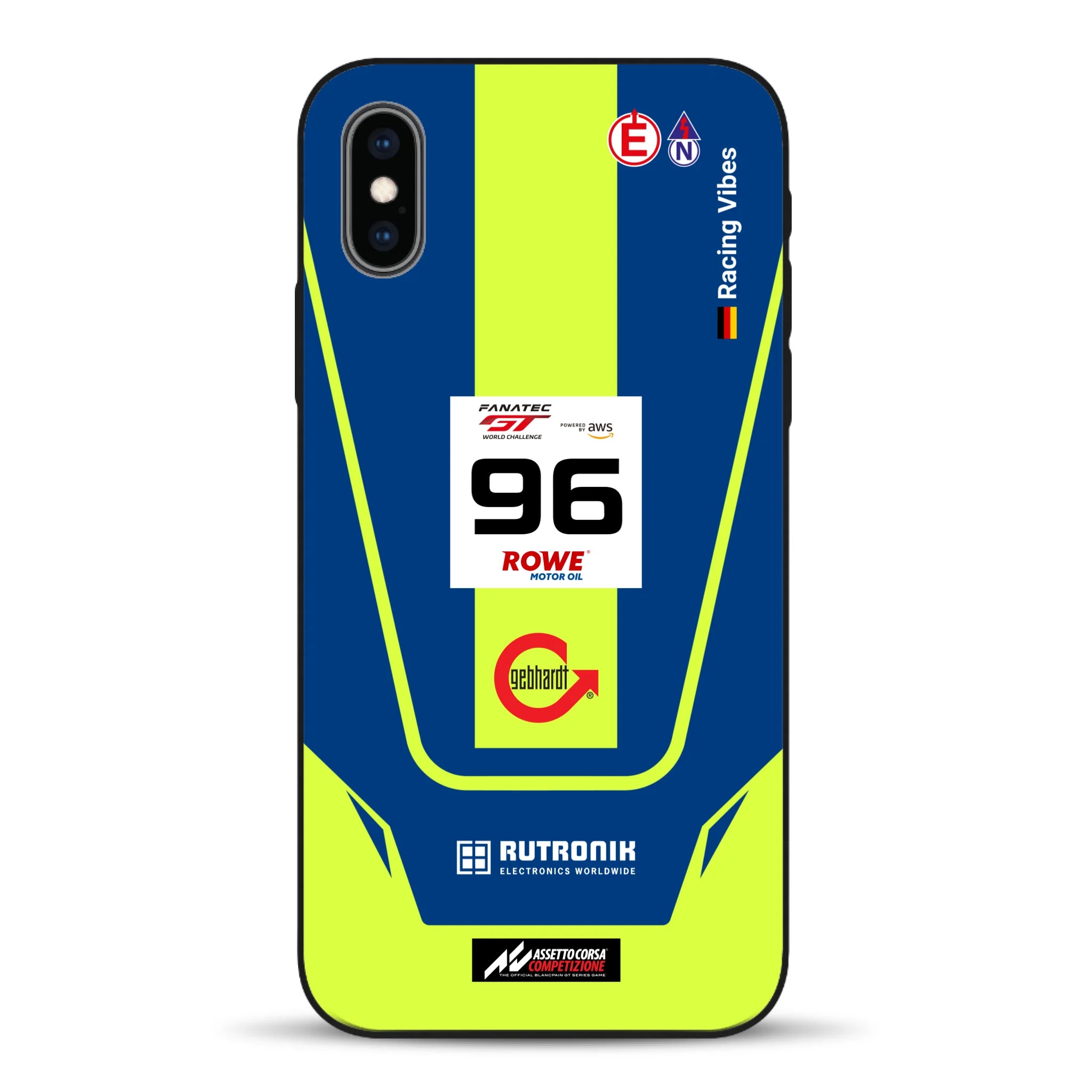 Porsche 911 GT3 R GTWC #96 Livery - Custom phone case for iPhone
