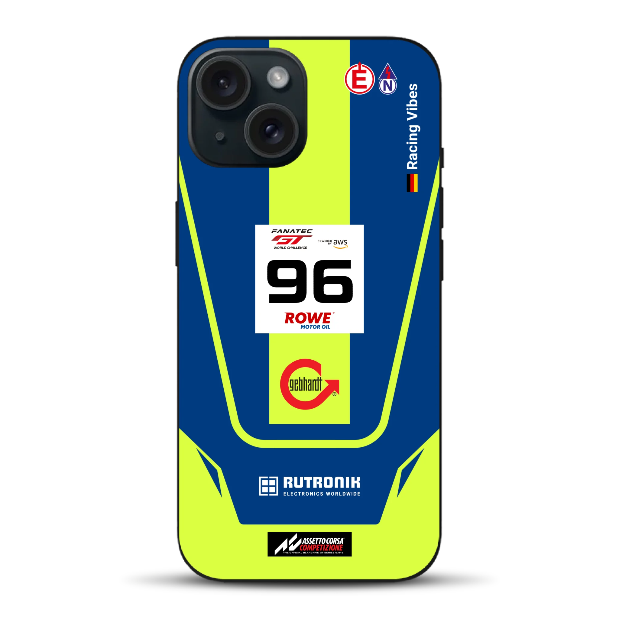 Porsche 911 GT3 R GTWC #96 Livery - Housse de téléphone portable personnalisée pour iPhone