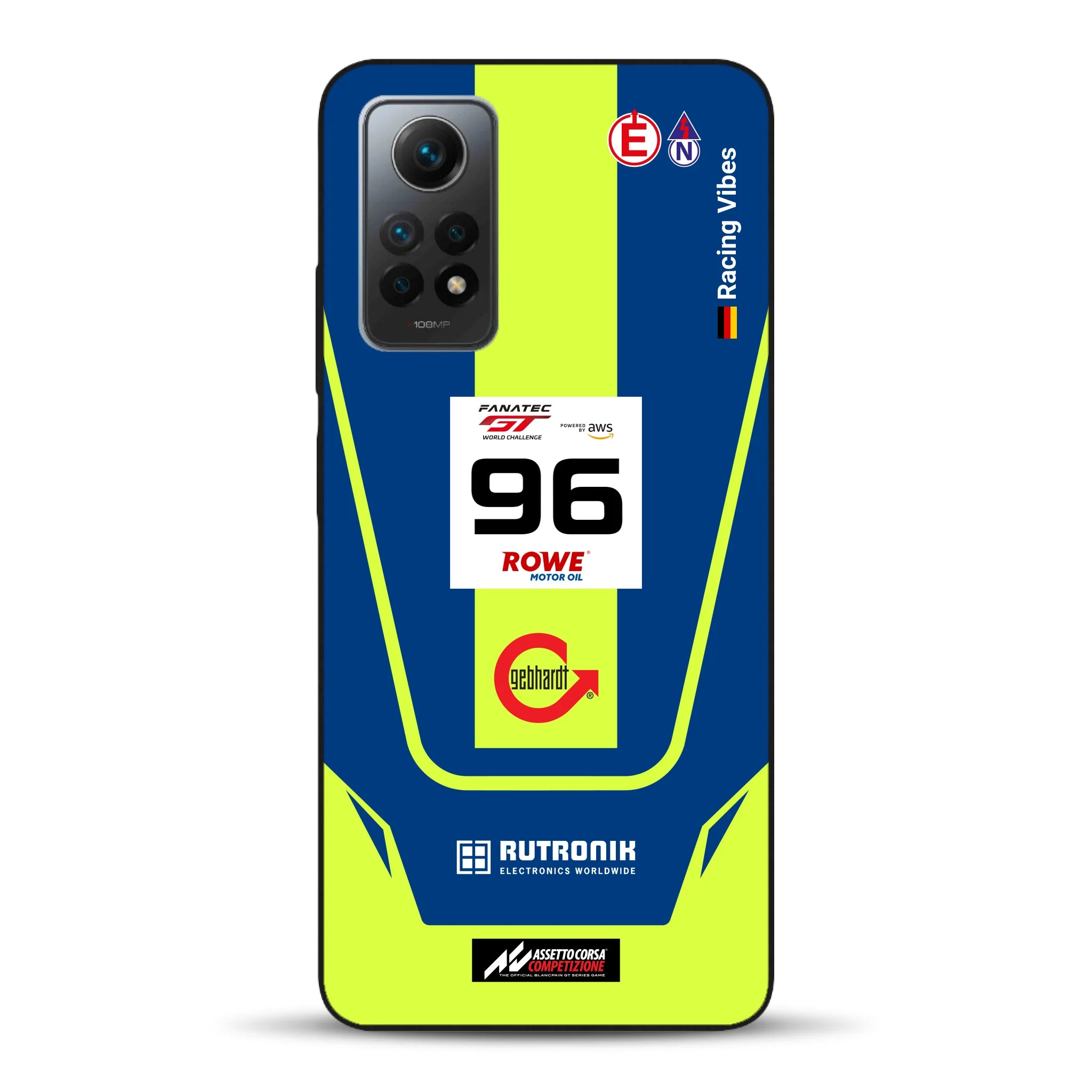 Porsche 911 GT3 R GTWC #96 Livery - Housse de téléphone portable personnalisée pour Xiaomi