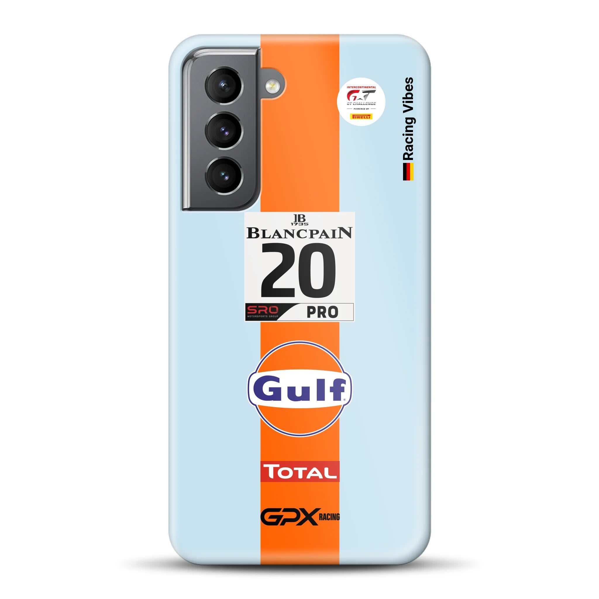 Gulf Porsche GT Livery - Individuelle Hardcase Hülle für Samsung