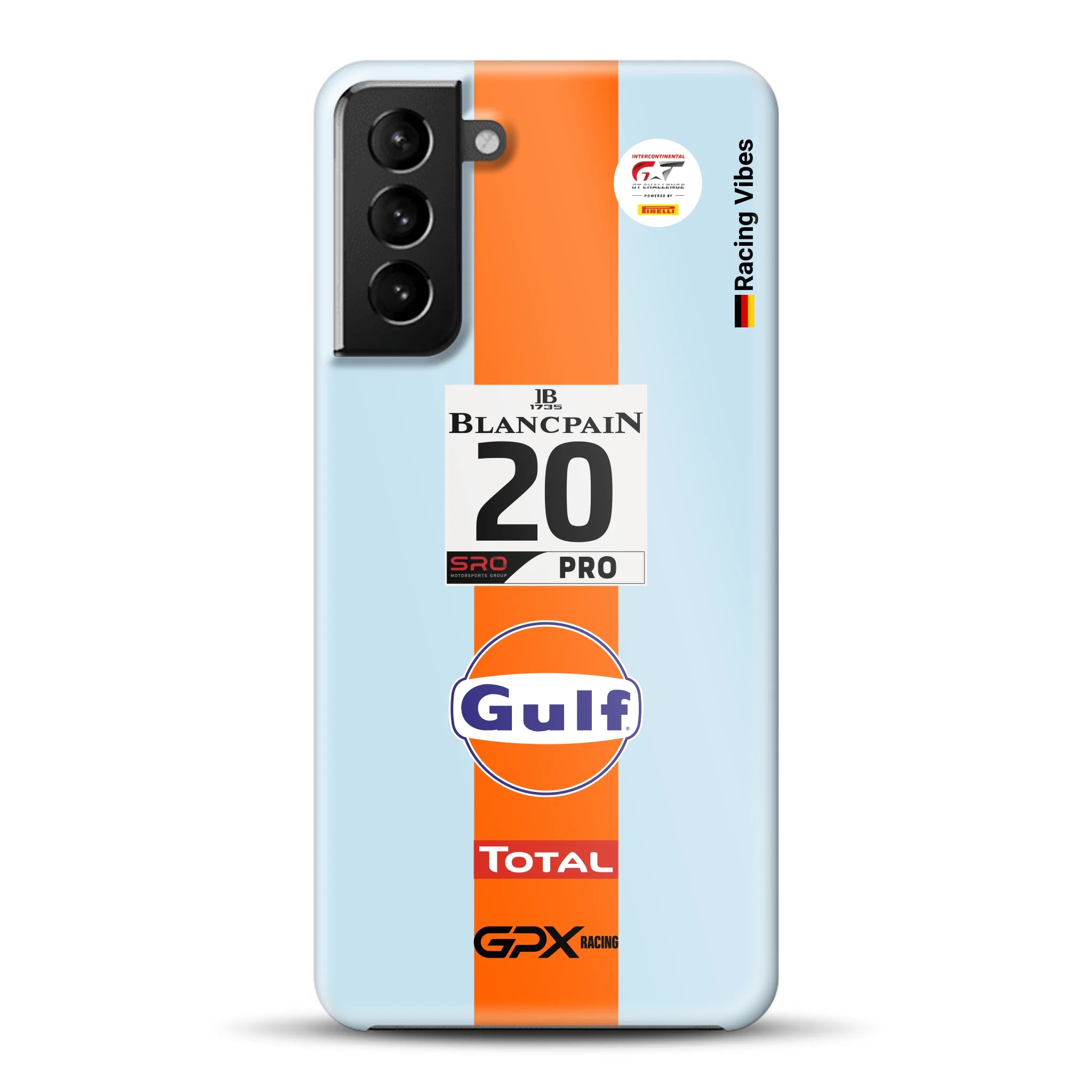 Gulf Porsche GT Livery - Individuelle Hardcase Hülle für Samsung