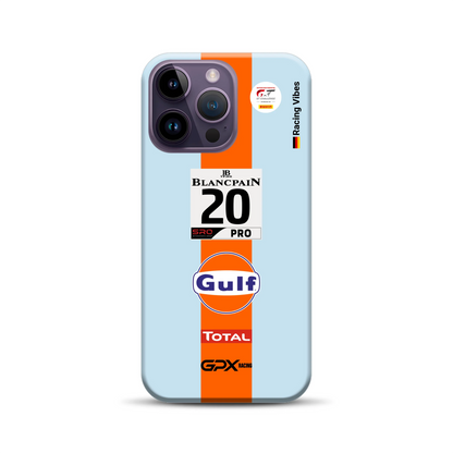 Gulf Porsche GT Livery – Custodia premium personalizzata per iPhone
