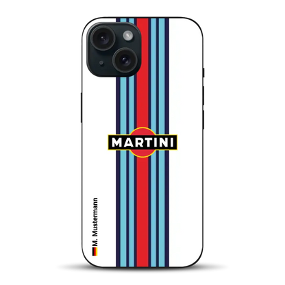 Martini Porsche Livery #1 - Individuelle Hybrid Hülle mit MagSafe