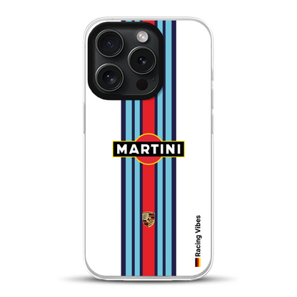 Martini Porsche Livery #1 - Individuelle Hybrid Hülle mit MagSafe