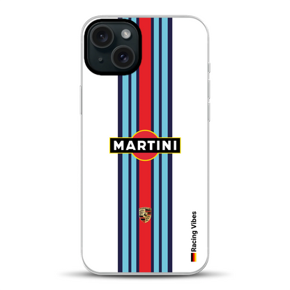 Martini Porsche Livery #1 - Individuelle Hybrid Hülle mit MagSafe