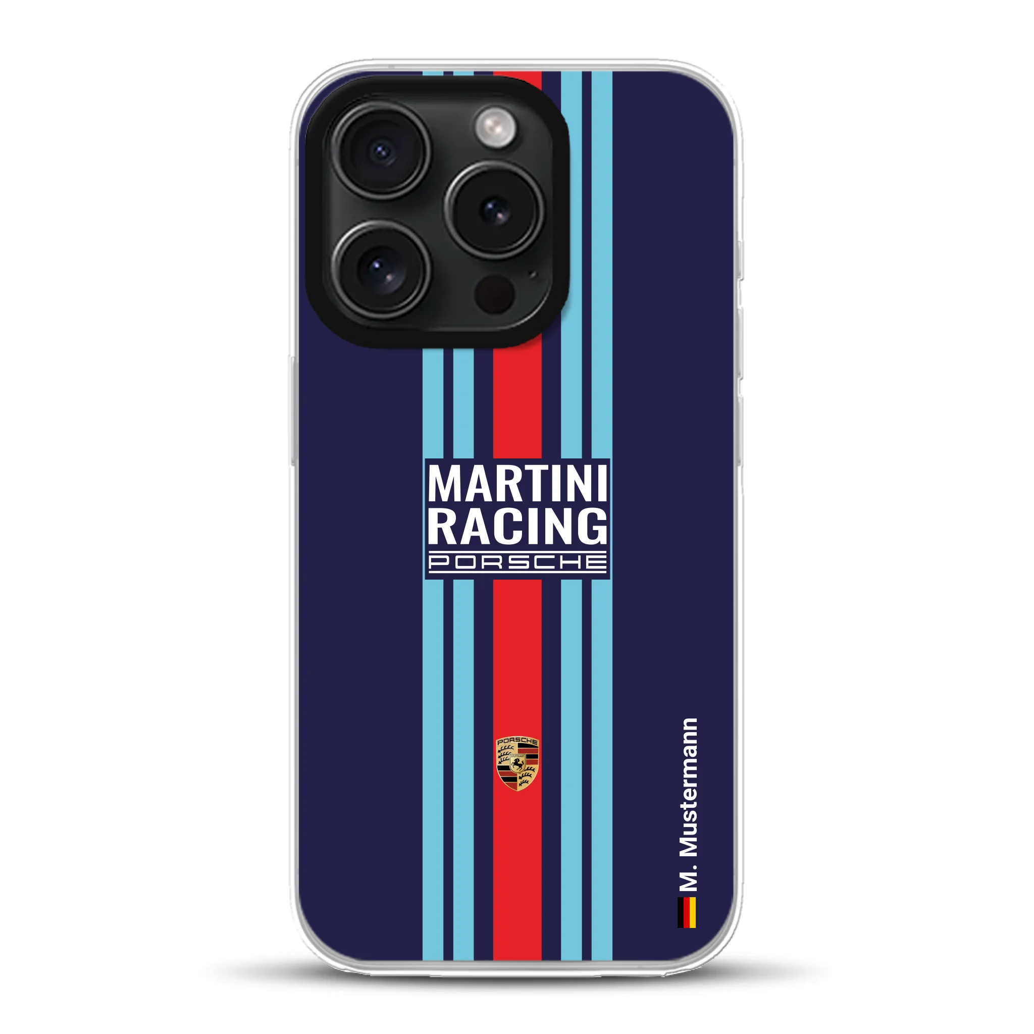 Martini Porsche Livery #2 - Individuelle Hybrid Hülle mit MagSafe