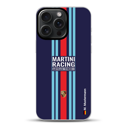 Martini Porsche Livery #2 - Individuelle Hybrid Hülle mit MagSafe