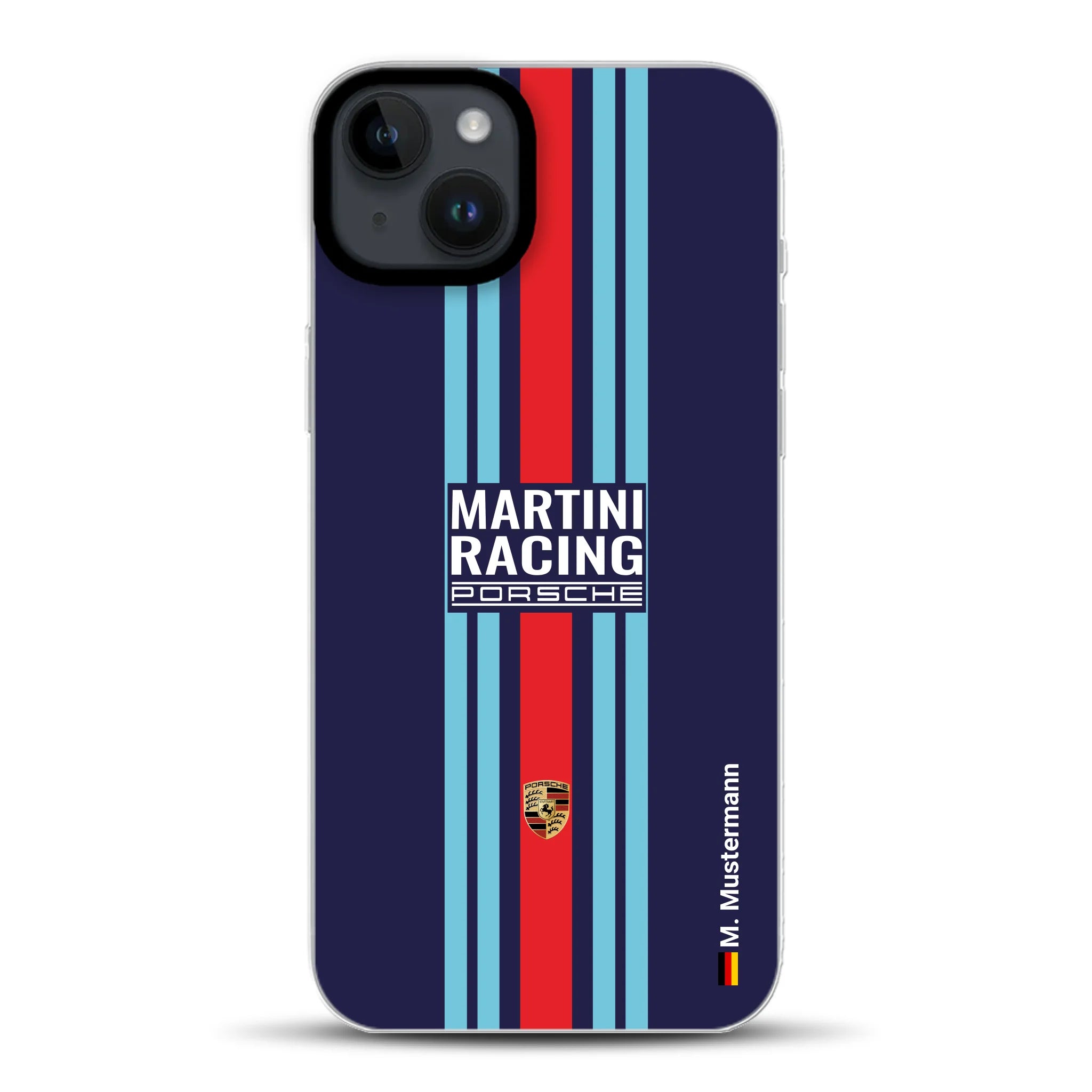 Martini Porsche Livery #2 - Individuelle Hybrid Hülle mit MagSafe