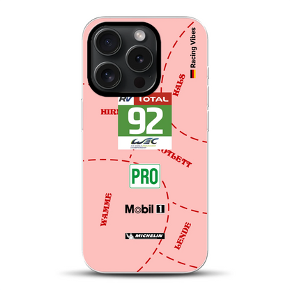 Pink Pig Porsche RSR Livery - Individuelle Hybrid Hülle mit MagSafe