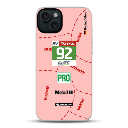 Pink Pig Porsche RSR Livery - Individuelle Hybrid Hülle mit MagSafe