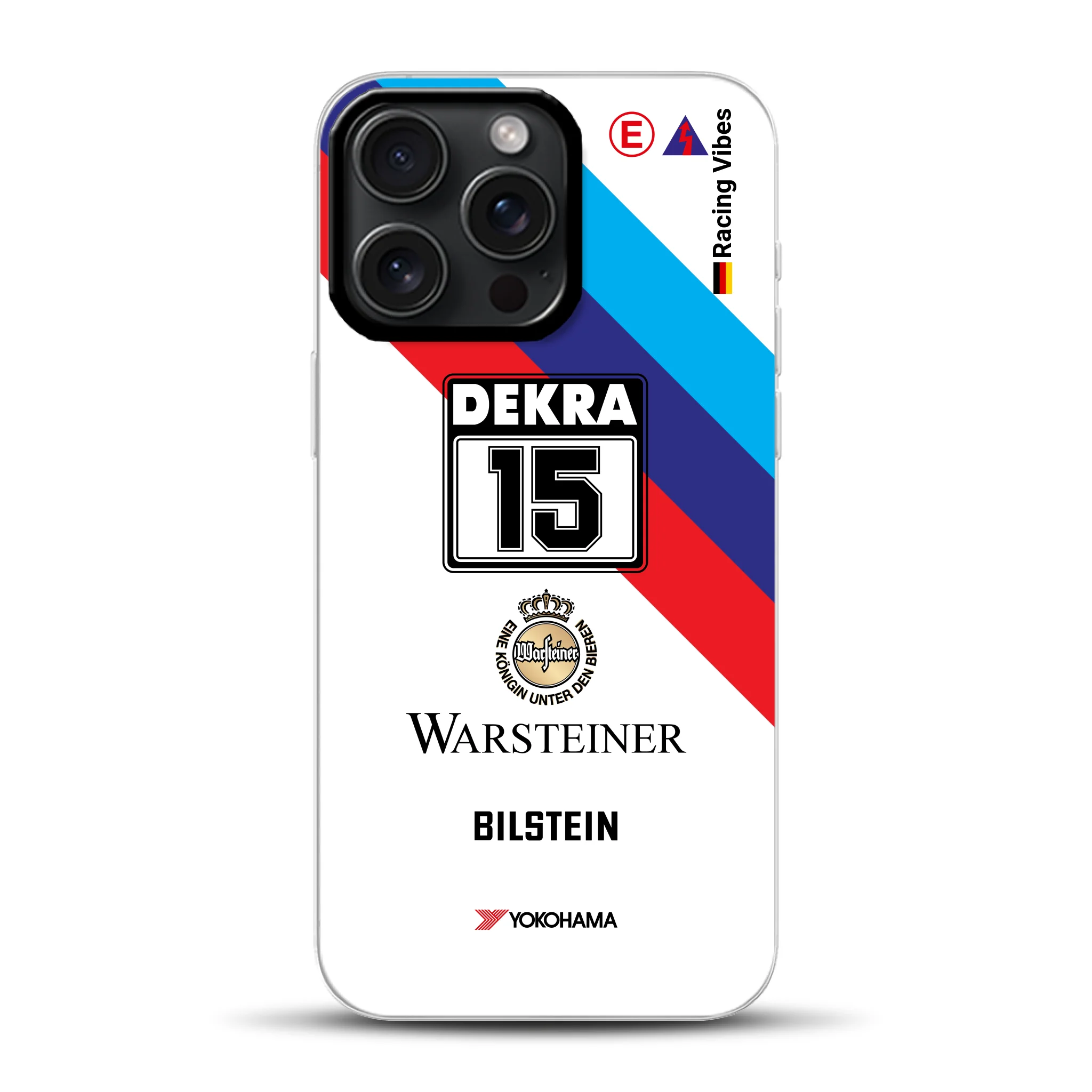 M3 E30 #15 DTM Champion 1989 Livery - Cover ibrida personalizzata con MagSafe