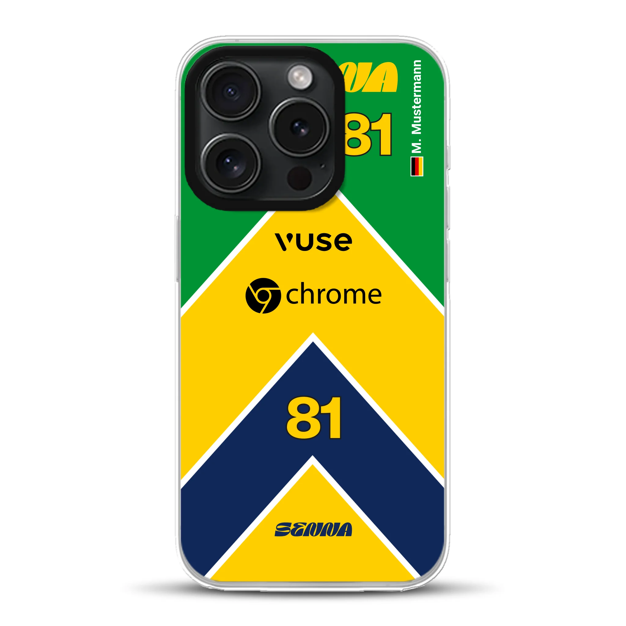 McL F1 Senna Monaco 2024 Livery - Individuelle Hybrid Hülle mit MagSafe