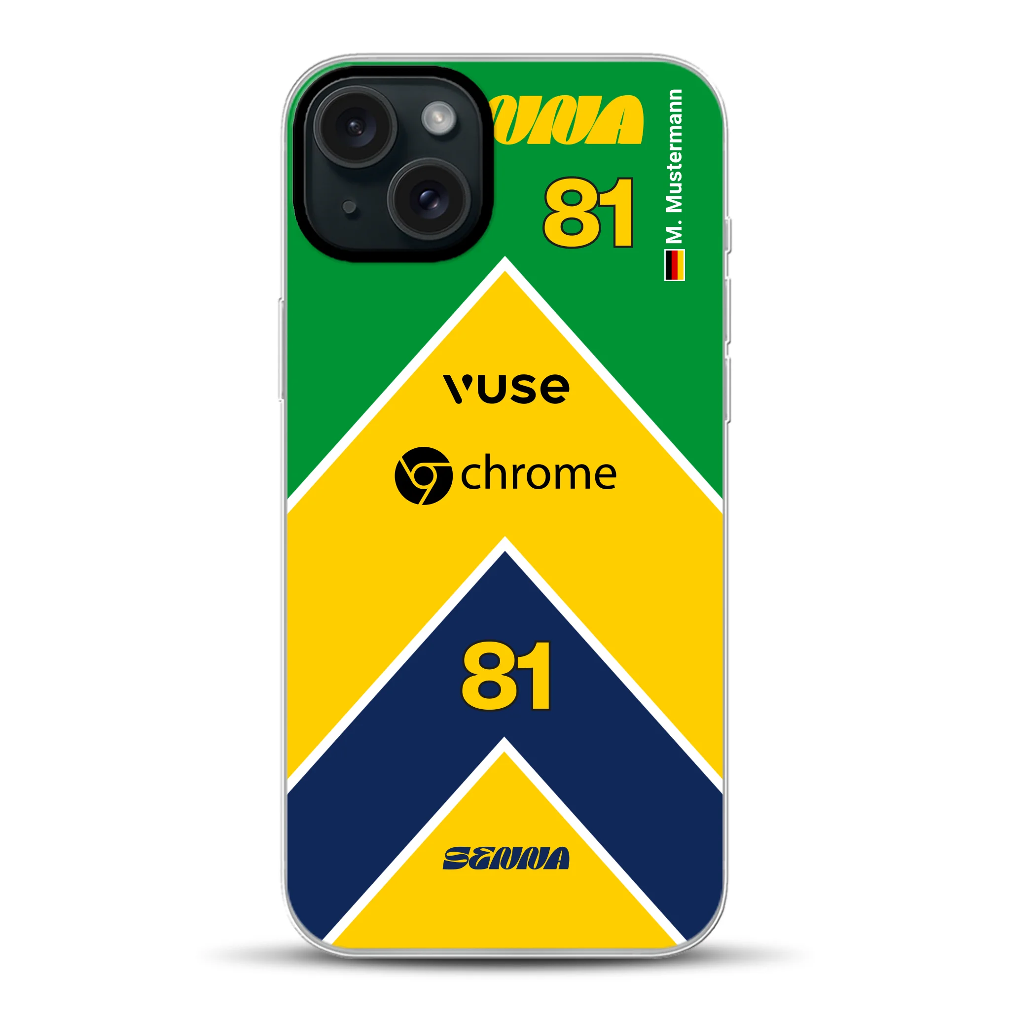 McL F1 Senna Monaco 2024 Livery - Individuelle Hybrid Hülle mit MagSafe