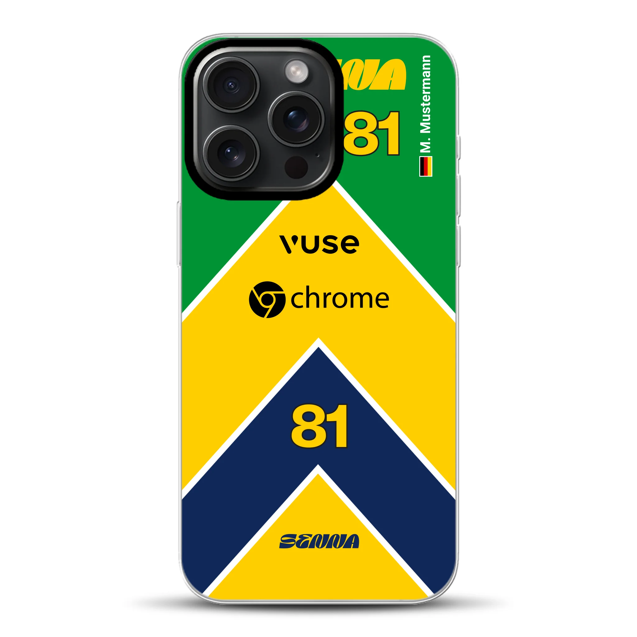 McL F1 Senna Monaco 2024 Livery - Individuelle Hybrid Hülle mit MagSafe