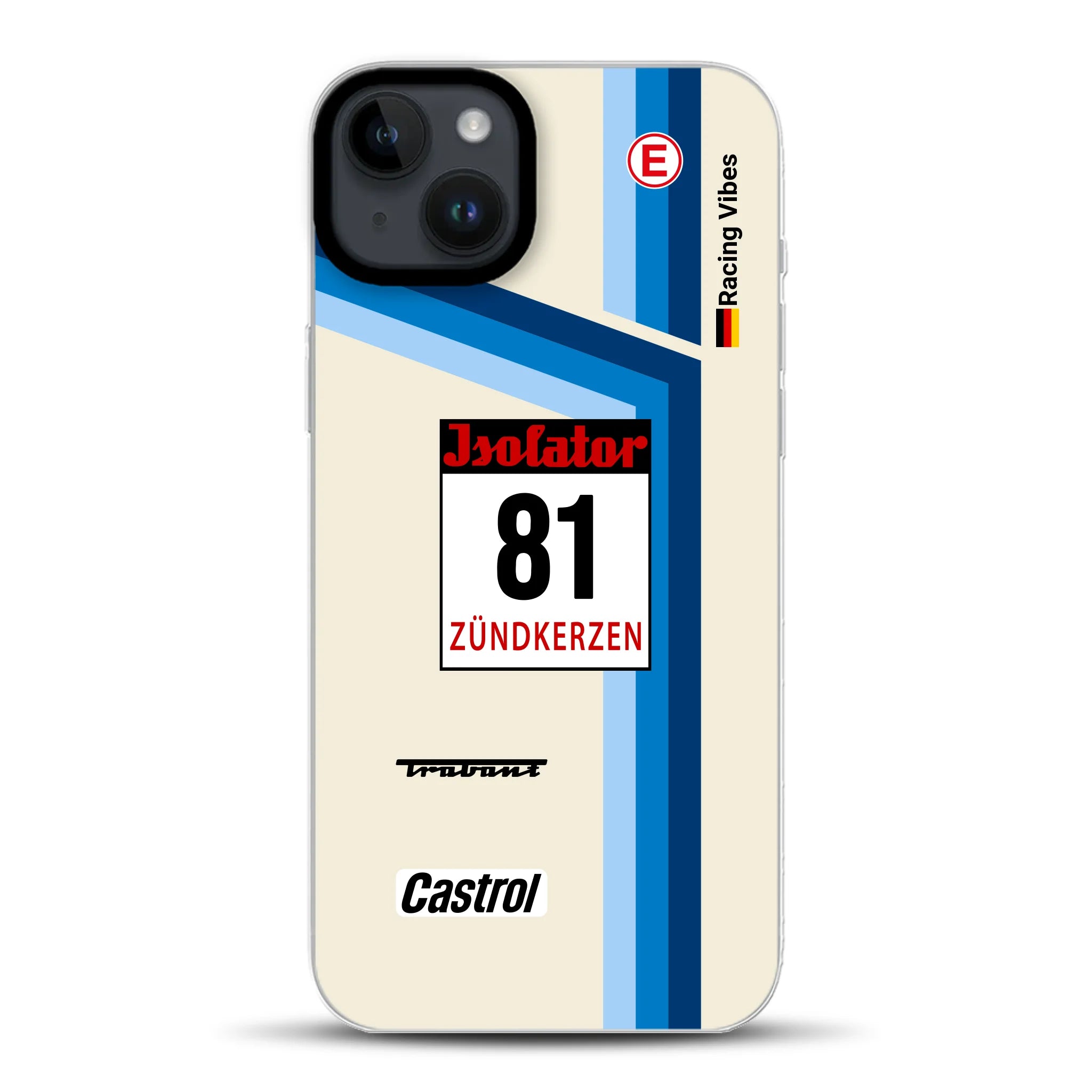 Trabant P800 RS Sachsenring Livery - Individuelle Hybrid Hülle mit MagSafe